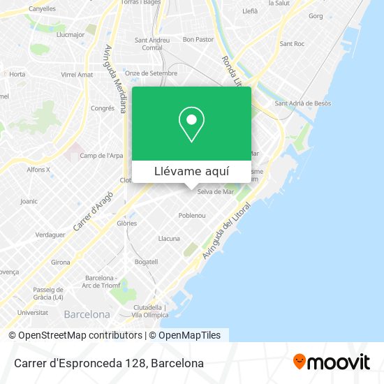 Mapa Carrer d'Espronceda 128