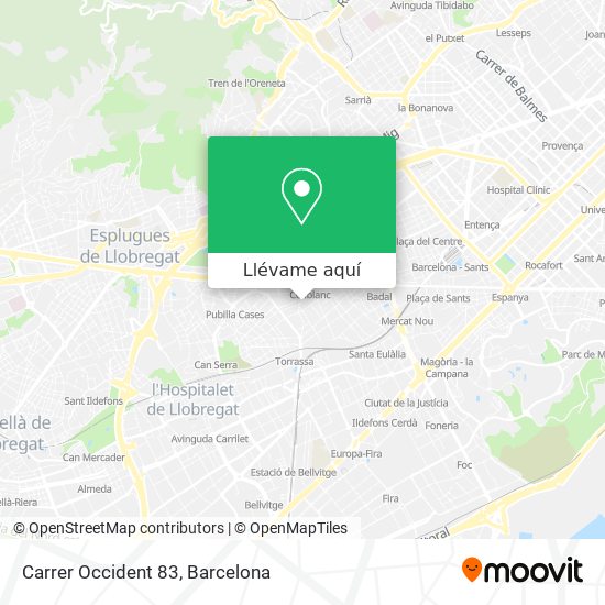 Mapa Carrer Occident 83