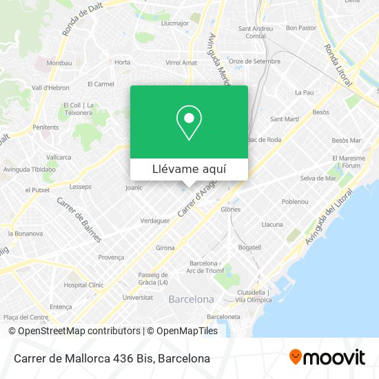 Mapa Carrer de Mallorca 436 Bis