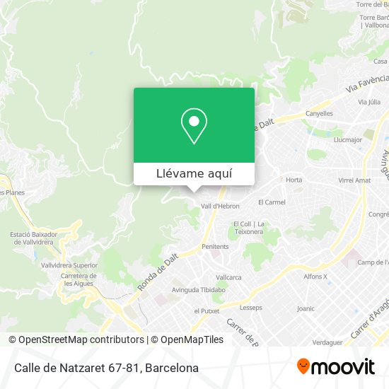 Mapa Calle de Natzaret 67-81