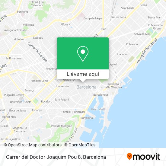 Mapa Carrer del Doctor Joaquim Pou 8