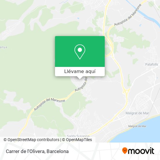 Mapa Carrer de l'Olivera
