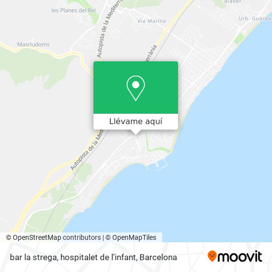 Mapa bar la strega, hospitalet de l'infant