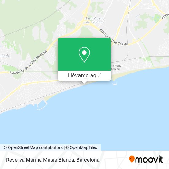 Mapa Reserva Marina Masia Blanca
