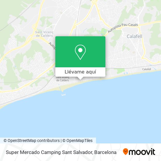 Mapa Super Mercado Camping Sant Salvador