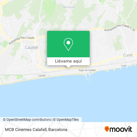 Mapa MCB Cinemes Calafell