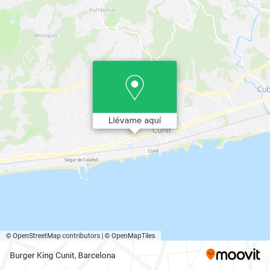 Mapa Burger King Cunit