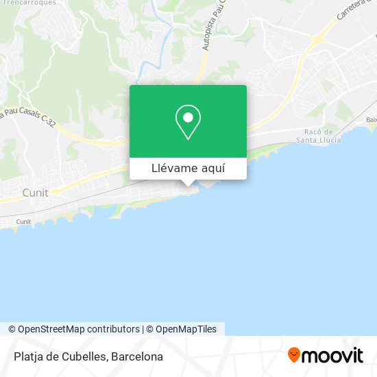 Mapa Platja de Cubelles