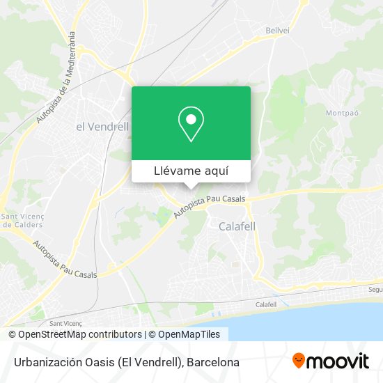 Mapa Urbanización Oasis (El Vendrell)