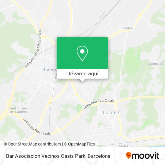 Mapa Bar Asociacion Vecinos Oasis Park