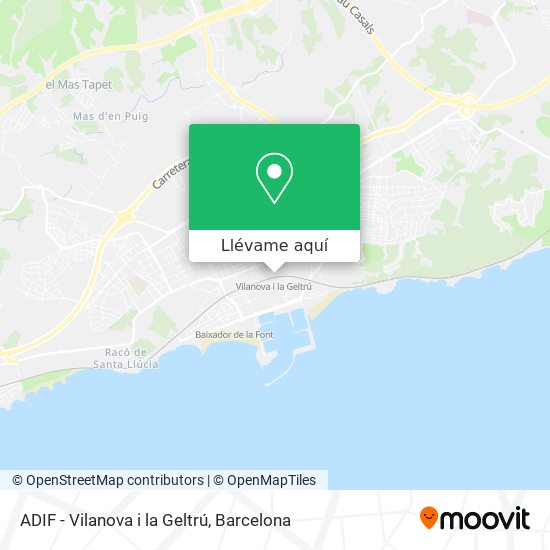 Mapa ADIF -  Vilanova i la Geltrú