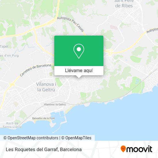 Mapa Les Roquetes del Garraf