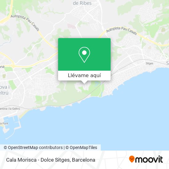 Mapa Cala Morisca - Dolce Sitges