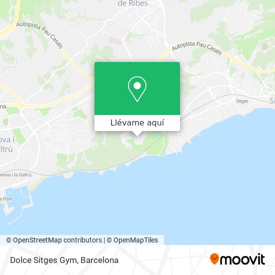 Mapa Dolce Sitges Gym