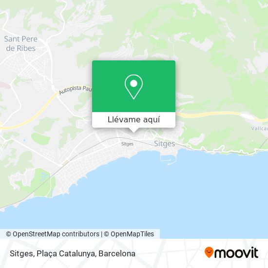 Mapa Sitges, Plaça Catalunya