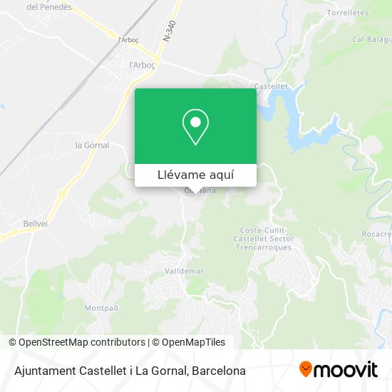 Mapa Ajuntament Castellet i La Gornal