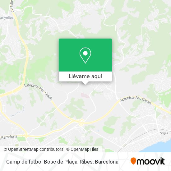 Mapa Camp de futbol Bosc de Plaça, Ribes