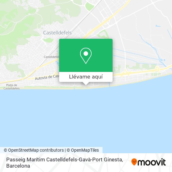 Mapa Passeig Marítim Castelldefels-Gavà-Port Ginesta
