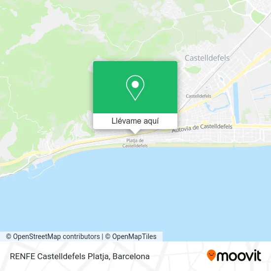 Mapa RENFE Castelldefels Platja