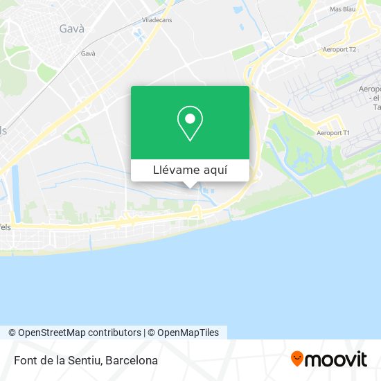 Mapa Font de la Sentiu