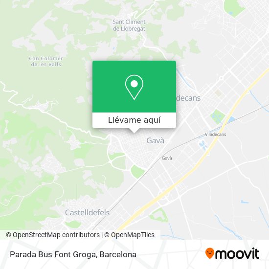 Mapa Parada Bus Font Groga