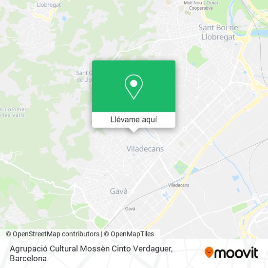 Mapa Agrupació Cultural Mossèn Cinto Verdaguer