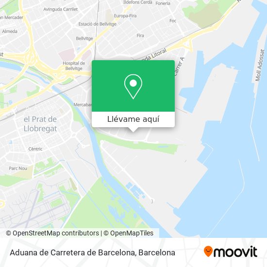 Mapa Aduana de Carretera de Barcelona