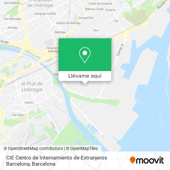 Mapa CIE Centro de Internamiento de Extranjeros Barcelona