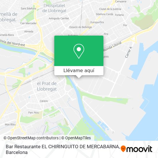 Mapa Bar Restaurante EL CHIRINGUITO DE MERCABARNA