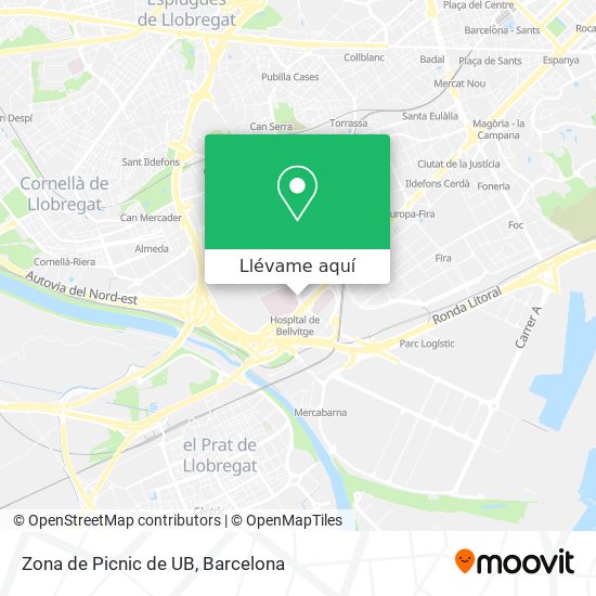 Mapa Zona de Picnic de UB