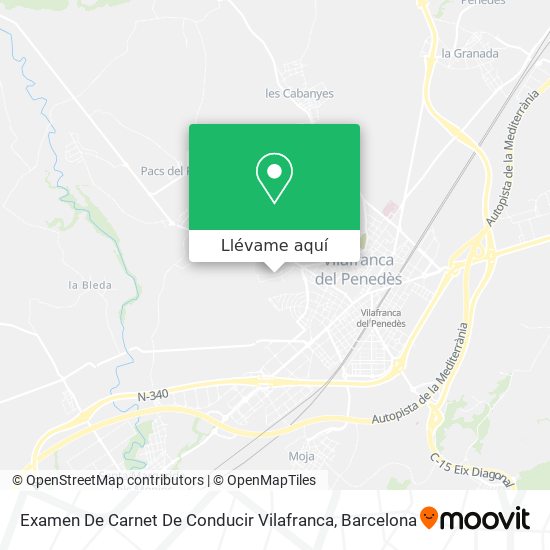 Mapa Examen De Carnet De Conducir Vilafranca