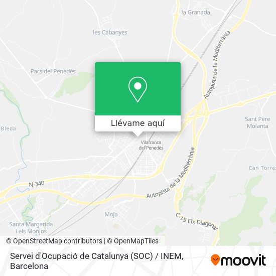 Mapa Servei d'Ocupació de Catalunya (SOC) / INEM