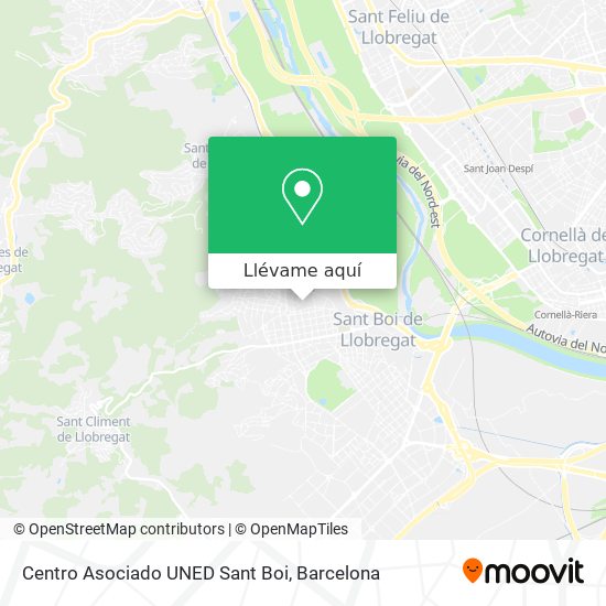 Mapa Centro Asociado UNED Sant Boi