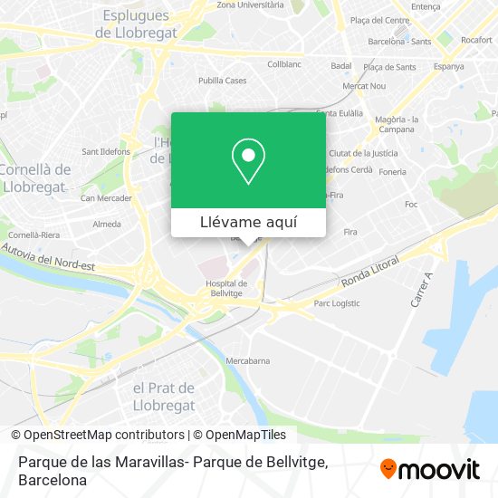 Mapa Parque de las Maravillas- Parque de Bellvitge