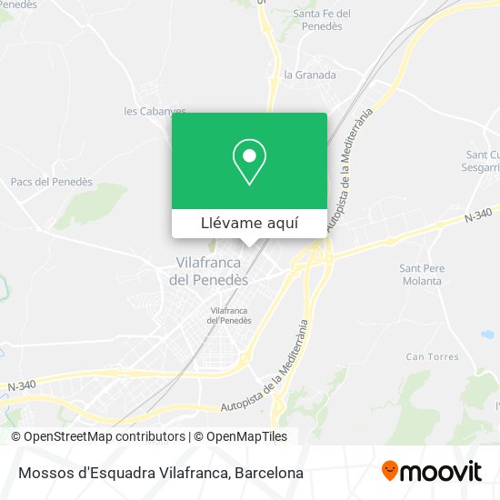Mapa Mossos d'Esquadra Vilafranca
