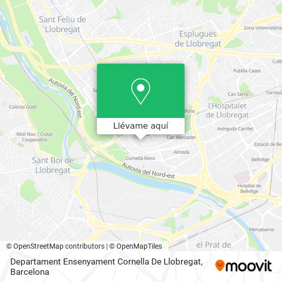 Mapa Departament Ensenyament Cornella De Llobregat