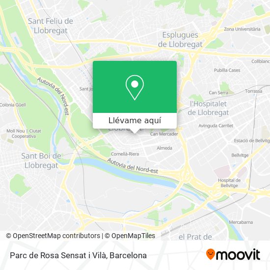 Mapa Parc de Rosa Sensat i Vilà