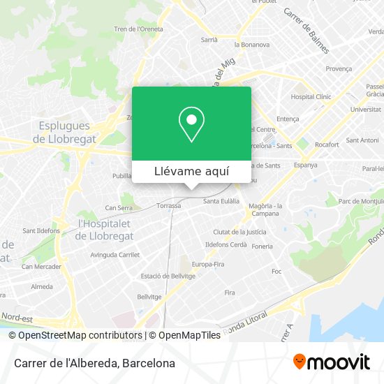 Mapa Carrer de l'Albereda