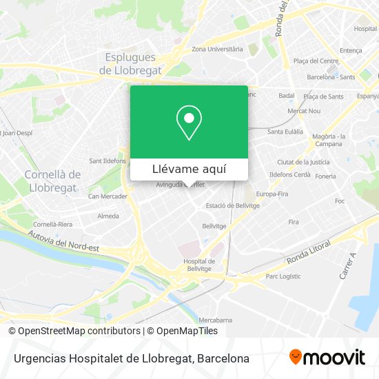 Mapa Urgencias Hospitalet de Llobregat