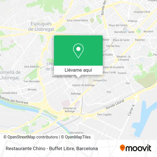 Mapa Restaurante Chino - Buffet Libre