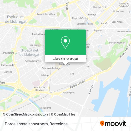 Mapa Porcelanosa showroom