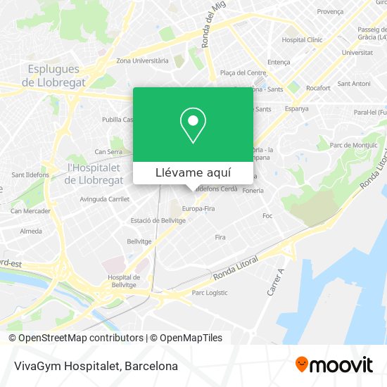 Mapa VivaGym Hospitalet