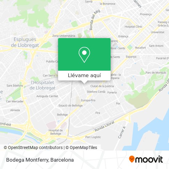 Mapa Bodega Montferry