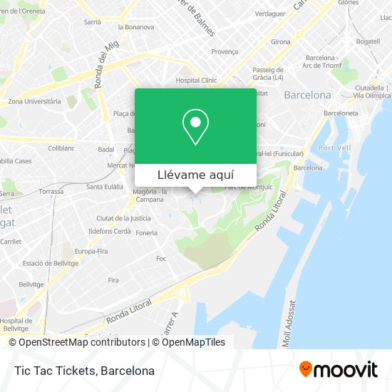 Mapa Tic Tac Tickets