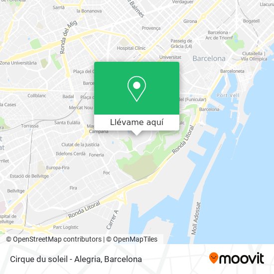 Mapa Cirque du soleil - Alegria