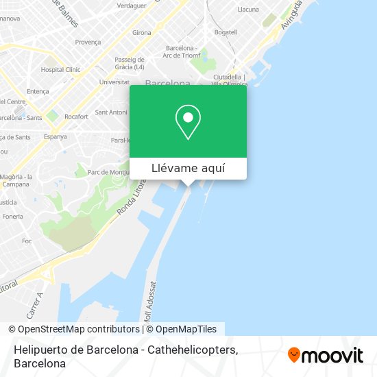 Mapa Helipuerto de Barcelona - Cathehelicopters