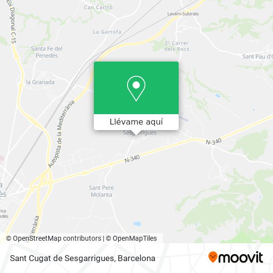 Mapa Sant Cugat de Sesgarrigues