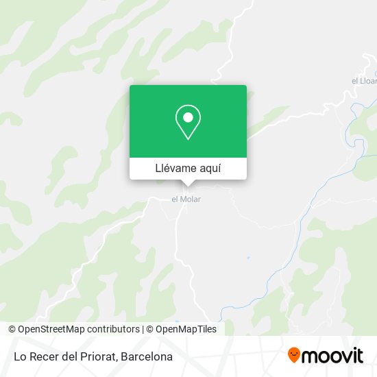 Mapa Lo Recer del Priorat
