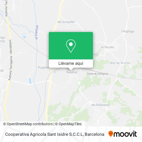 Mapa Cooperativa Agricola Sant Isidre S.C.C.L