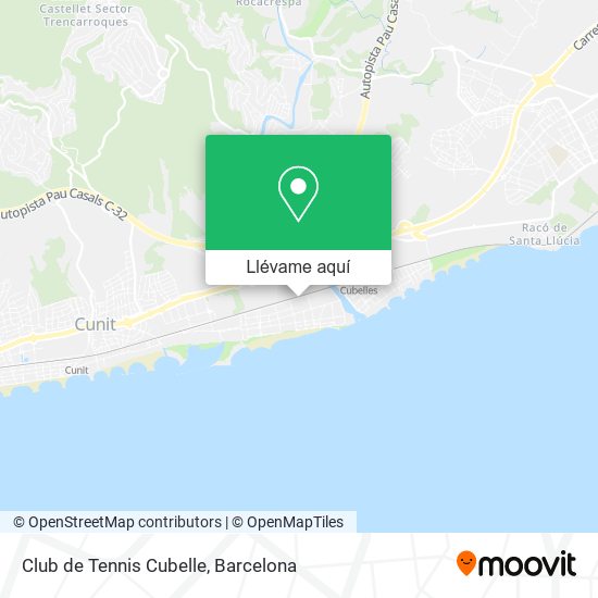 Mapa Club de Tennis Cubelle